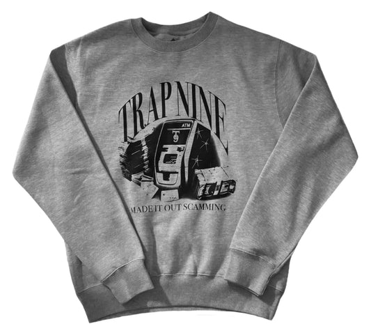 GRY- SCAM NINE CREWNECK